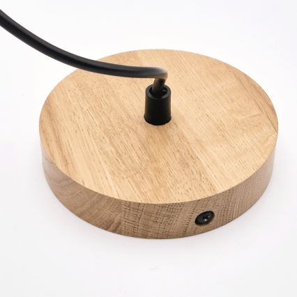 Lampadario a sospensione con filo HARMONY 1xE27/15W/230V diametro 30 cm bianco/quercia