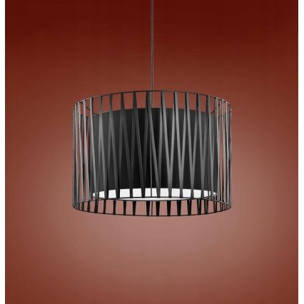 Lampadario a sospensione con filo HARMONY BLACK 3xE27/60W/230V