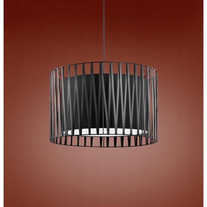 Lampadario a sospensione con filo HARMONY BLACK 3xE27/60W/230V