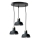 Lampadario a sospensione con filo HEBE 3xE27/60W/230V nero