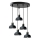 Lampadario a sospensione con filo HEBE 5xE27/60W/230V nero
