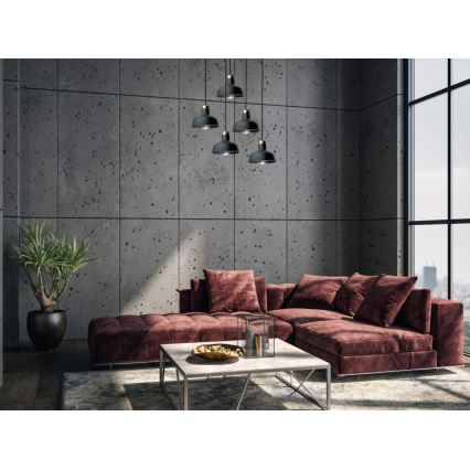 Lampadario a sospensione con filo HEBE 5xE27/60W/230V nero