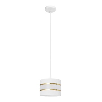 Lampadario a sospensione con filo HELEN 1xE27/15W/230V diametro 20 cm bianco/oro