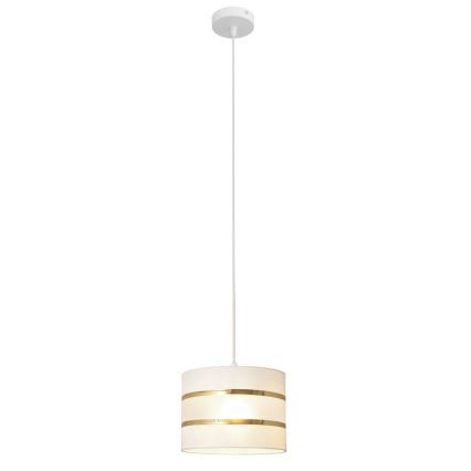 Lampadario a sospensione con filo HELEN 1xE27/15W/230V diametro 20 cm bianco/oro