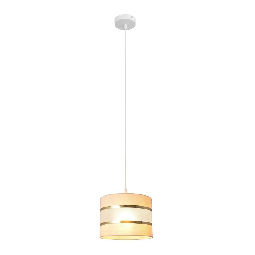 Lampadario a sospensione con filo HELEN 1xE27/15W/230V diametro 20 cm color crema/oro