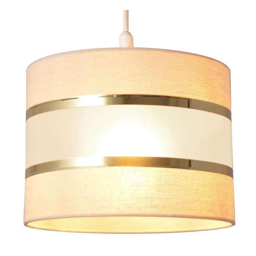 Lampadario a sospensione con filo HELEN 1xE27/15W/230V diametro 20 cm color crema/oro