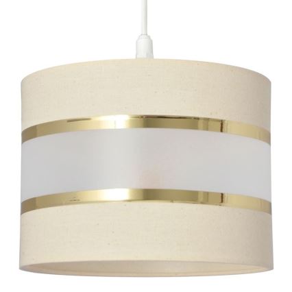 Lampadario a sospensione con filo HELEN 1xE27/15W/230V diametro 20 cm color crema/oro