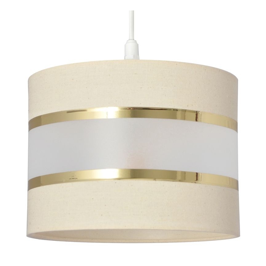 Lampadario a sospensione con filo HELEN 1xE27/15W/230V diametro 20 cm color crema/oro