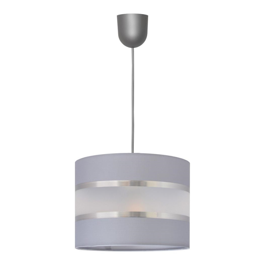 Lampadario a sospensione con filo HELEN 1xE27/15W/230V diametro 20 cm grigio/argento