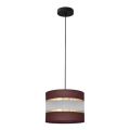 Lampadario a sospensione con filo HELEN 1xE27/15W/230V diametro 20 cm marrone/nero/oro