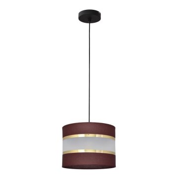Lampadario a sospensione con filo HELEN 1xE27/15W/230V diametro 20 cm marrone/nero/oro