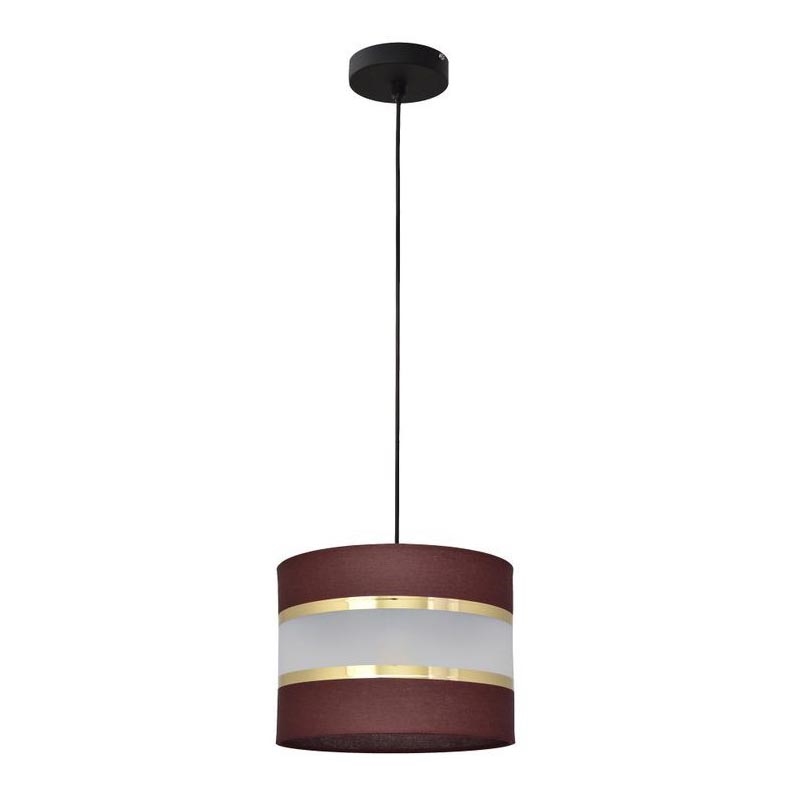 Lampadario a sospensione con filo HELEN 1xE27/15W/230V diametro 20 cm marrone/nero/oro