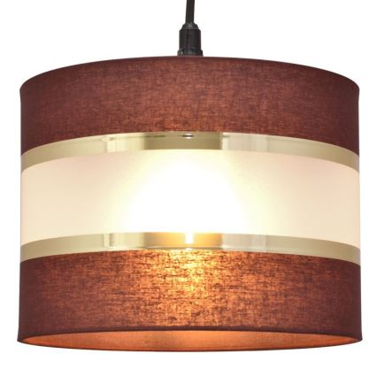 Lampadario a sospensione con filo HELEN 1xE27/15W/230V diametro 20 cm marrone/nero/oro