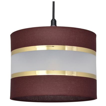 Lampadario a sospensione con filo HELEN 1xE27/15W/230V diametro 20 cm marrone/nero/oro