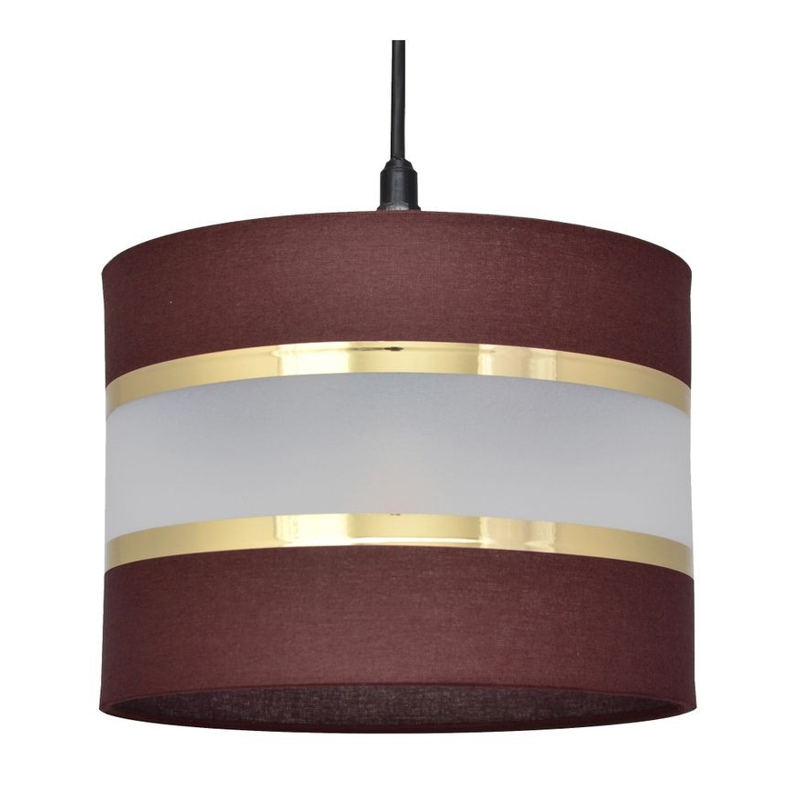 Lampadario a sospensione con filo HELEN 1xE27/15W/230V diametro 20 cm marrone/nero/oro