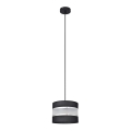 Lampadario a sospensione con filo HELEN 1xE27/15W/230V diametro 20 cm nero/argento