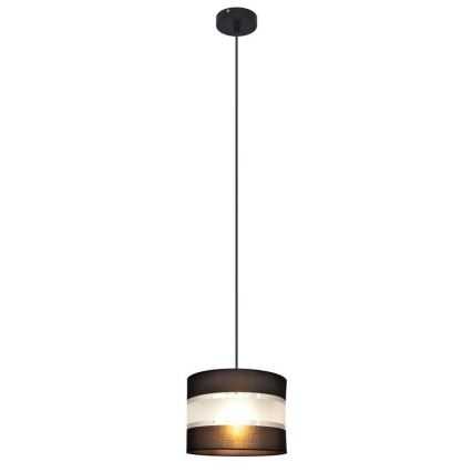 Lampadario a sospensione con filo HELEN 1xE27/15W/230V diametro 20 cm nero/argento