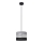 Lampadario a sospensione con filo HELEN 1xE27/15W/230V diametro 20 cm nero/grigio/argento