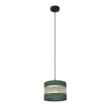Lampadario a sospensione con filo HELEN 1xE27/15W/230V diametro 20 cm verde/oro