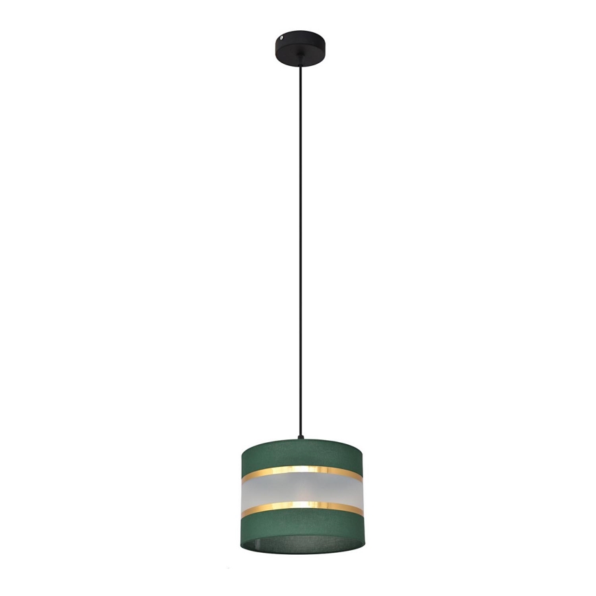 Lampadario a sospensione con filo HELEN 1xE27/15W/230V diametro 20 cm verde/oro