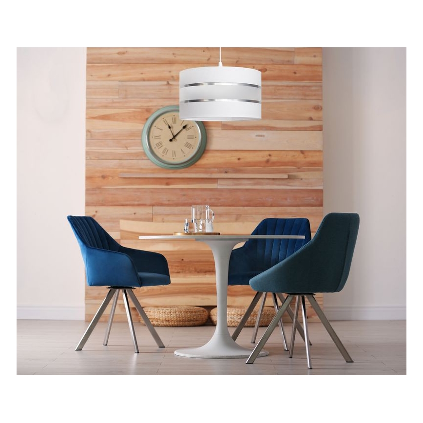 Lampadario a sospensione con filo HELEN 1xE27/15W/230V diametro 35 cm bianco