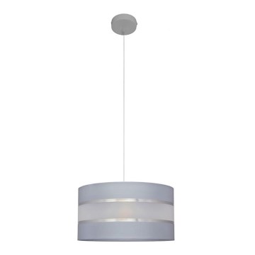 Lampadario a sospensione con filo HELEN 1xE27/15W/230V diametro 35 cm grigio/argento