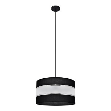 Lampadario a sospensione con filo HELEN 1xE27/15W/230V diametro 35 cm nero/argento