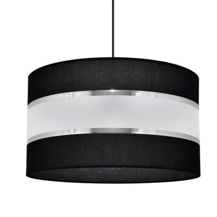 Lampadario a sospensione con filo HELEN 1xE27/15W/230V diametro 35 cm nero/argento