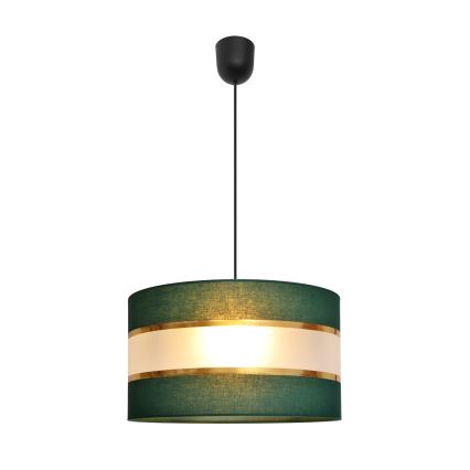 Lampadario a sospensione con filo HELEN 1xE27/15W/230V diametro 35 cm verde/oro