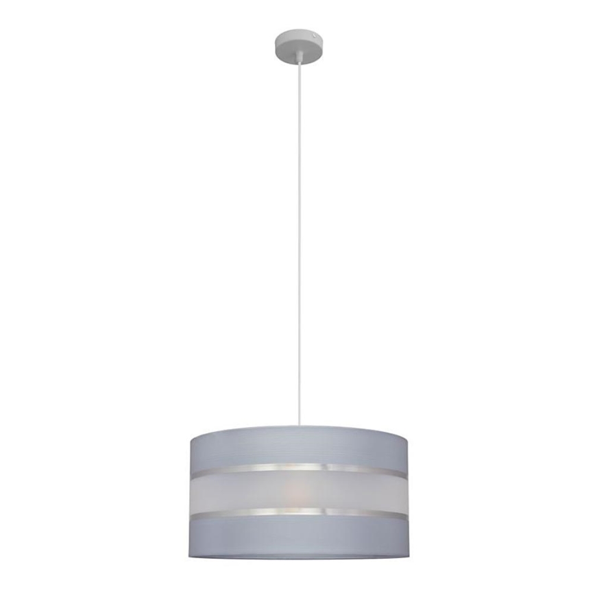 Lampadario a sospensione con filo HELEN 1xE27/15W/230V diametro 40 cm grigio/argento
