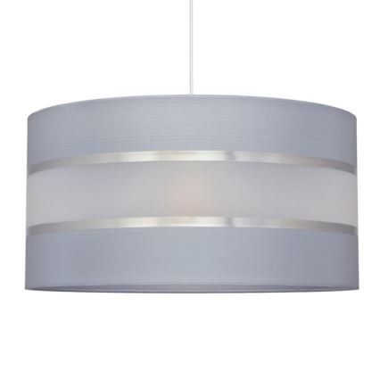 Lampadario a sospensione con filo HELEN 1xE27/15W/230V diametro 40 cm grigio/argento