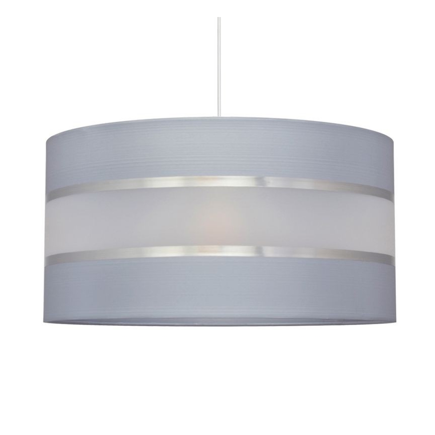 Lampadario a sospensione con filo HELEN 1xE27/15W/230V diametro 40 cm grigio/argento