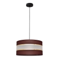 Lampadario a sospensione con filo HELEN 1xE27/15W/230V diametro 40 cm marrone/nero/oro