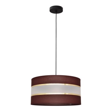 Lampadario a sospensione con filo HELEN 1xE27/15W/230V diametro 40 cm marrone/nero/oro