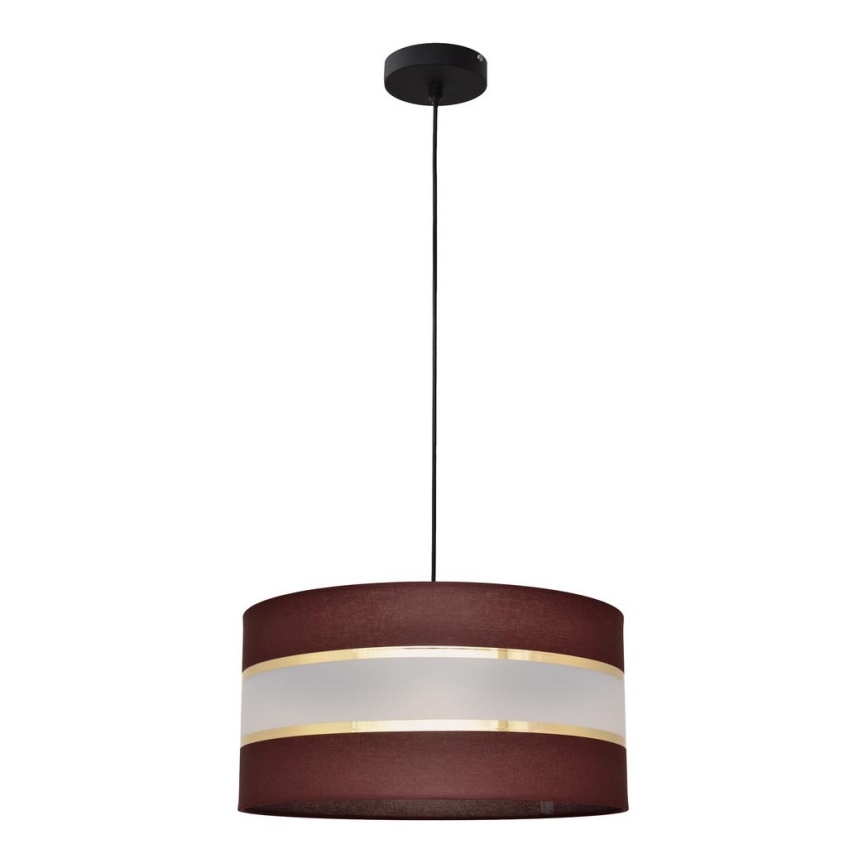 Lampadario a sospensione con filo HELEN 1xE27/15W/230V diametro 40 cm marrone/nero/oro
