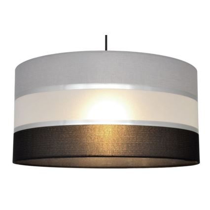 Lampadario a sospensione con filo HELEN 1xE27/15W/230V diametro 40 cm nero/grigio/argento