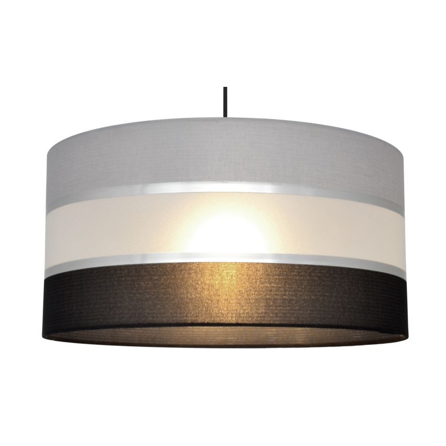 Lampadario a sospensione con filo HELEN 1xE27/15W/230V diametro 40 cm nero/grigio/argento