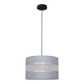 Lampadario a sospensione con filo HELEN 1xE27/15W/230V grigio/nero