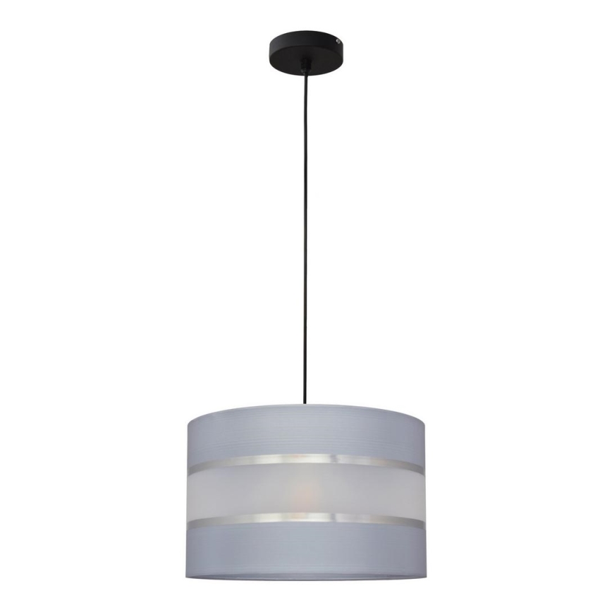 Lampadario a sospensione con filo HELEN 1xE27/15W/230V grigio/nero