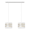 Lampadario a sospensione con filo HELEN 2xE27/15W/230V bianco/oro