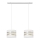 Lampadario a sospensione con filo HELEN 2xE27/15W/230V bianco/oro