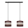 Lampadario a sospensione con filo HELEN 2xE27/15W/230V marrone/nero/oro