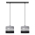 Lampadario a sospensione con filo HELEN 2xE27/15W/230V nero/grigio/argento