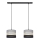Lampadario a sospensione con filo HELEN 2xE27/15W/230V nero/grigio/oro