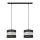 Lampadario a sospensione con filo HELEN 2xE27/15W/230V nero/oro