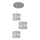 Lampadario a sospensione con filo HELEN 3xE27/15W/230V grigio/argento