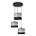 Lampadario a sospensione con filo HELEN 3xE27/15W/230V nero/grigio/argento