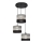 Lampadario a sospensione con filo HELEN 3xE27/15W/230V nero/grigio/oro