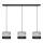 Lampadario a sospensione con filo HELEN 3xE27/15W/230V nero/grigio/oro