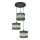 Lampadario a sospensione con filo HELEN 3xE27/15W/230V verde/oro